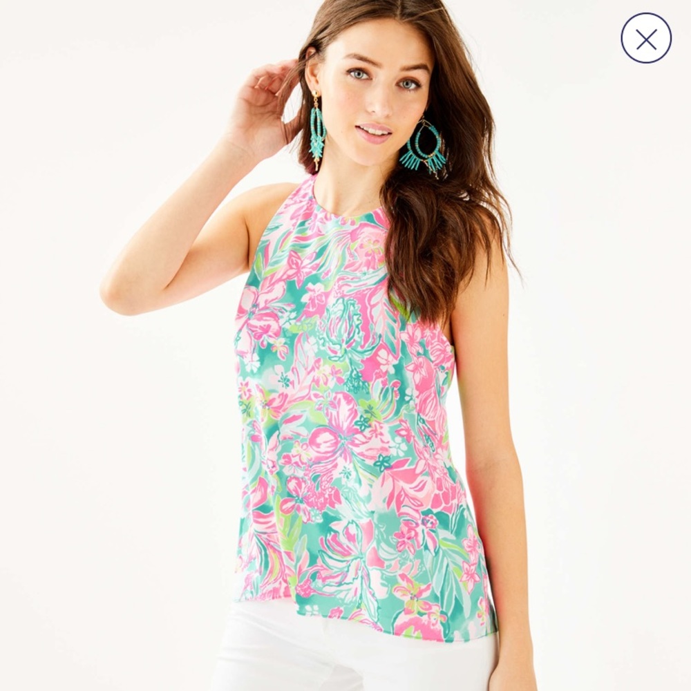 Lilly Lyle Halter in Multi Hot on the Scene XS